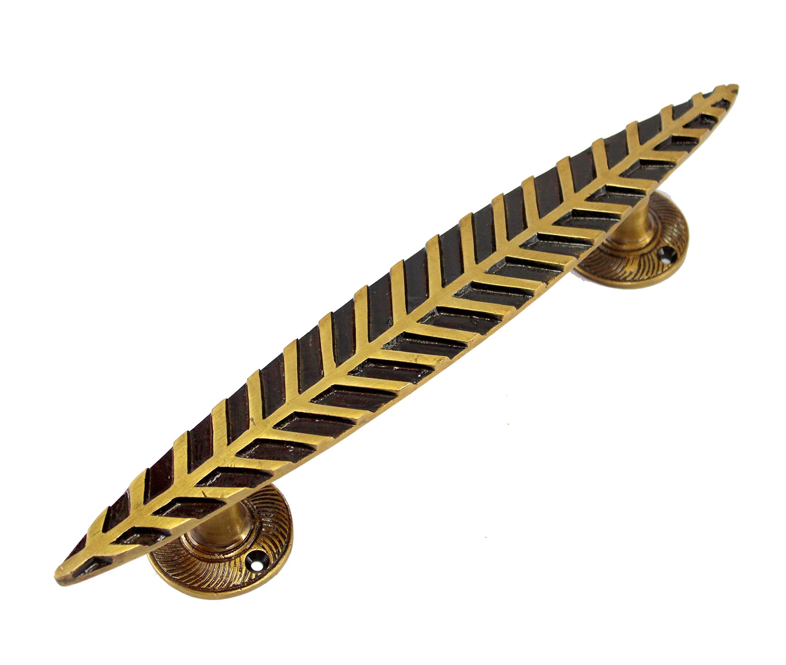 eSplanade - 12" Dolphin Design Brass Door Handle - Single Piece | Home Decor | Door Decor | Brass Door Handles | Brass Door Pulls