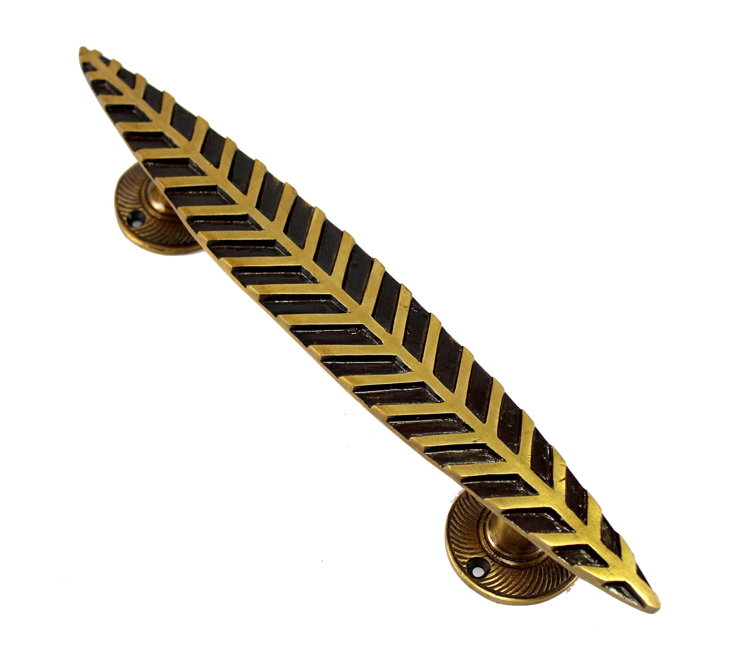 eSplanade - 12" Dolphin Design Brass Door Handle - Single Piece | Home Decor | Door Decor | Brass Door Handles | Brass Door Pulls