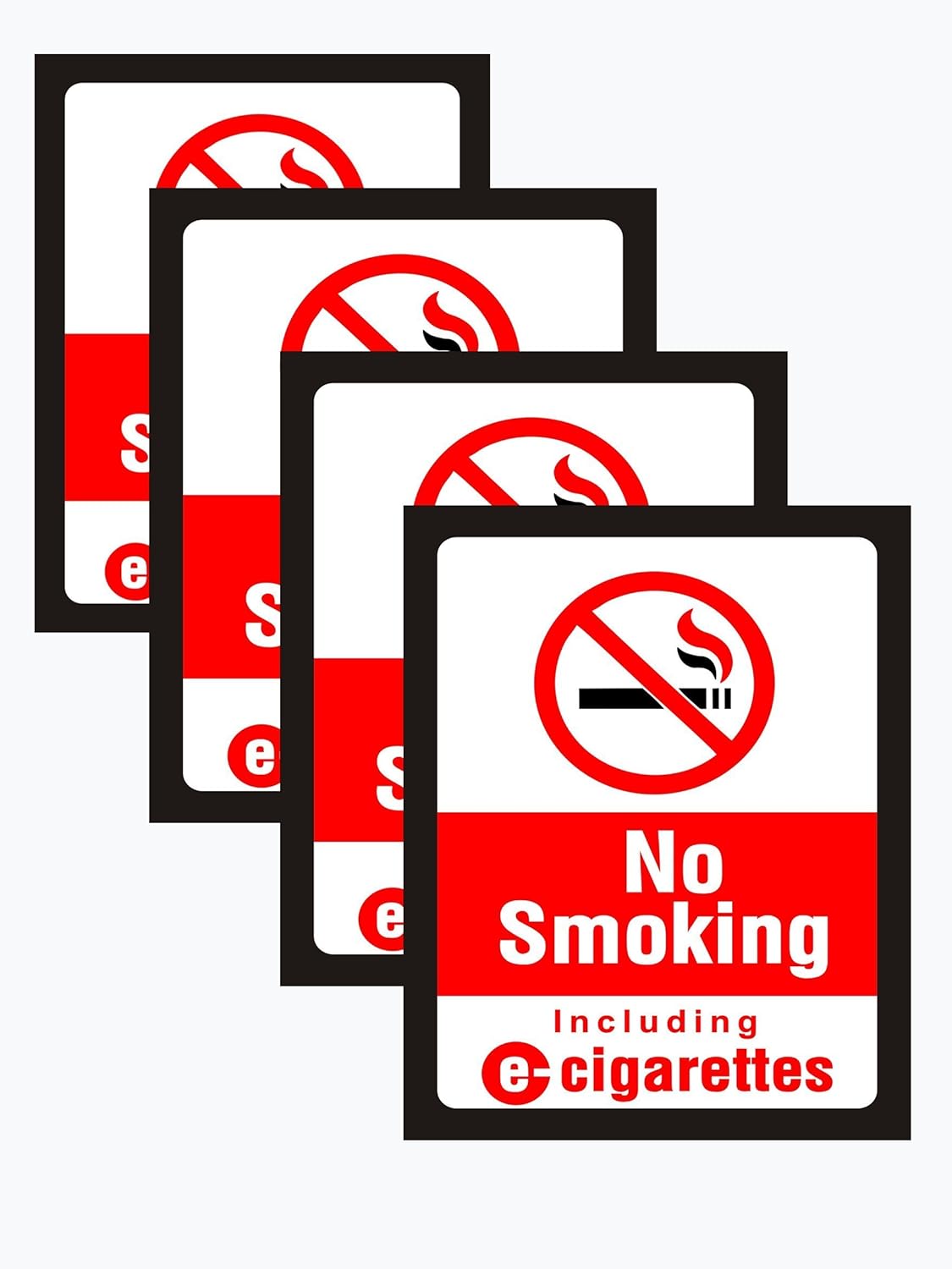 eSplanade NO SMOKING No eCigarettes | No vaping Sign Sticker Decal - Easy to Mount Weather Resistant Long Lasting Ink (Size 6" x 8")