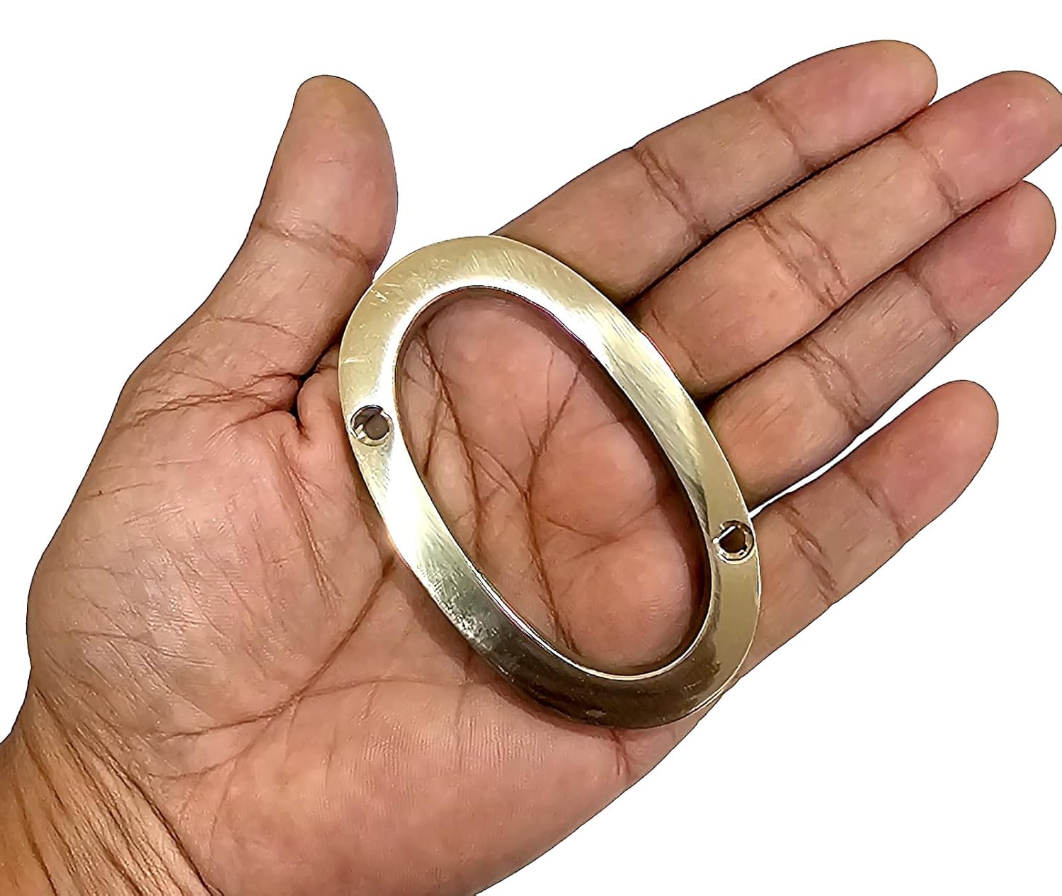 eSplanade 3" Brass House Hotel Door Number Plaque – Numeric Numerical Digit Sign for Home Office Hotel Guest House – Polished Brass Finish with Screws