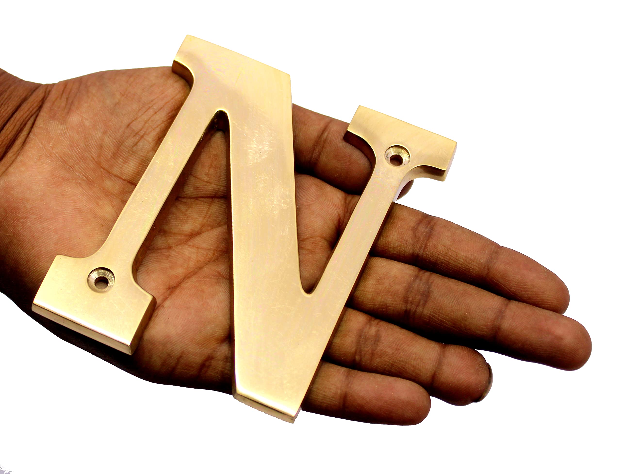 eSplanade Brass House Hotel Door Name Alphabets - Wall Door Plaque Alphabet Letter - Golden - 4" Inches (All Alphabets- 4")