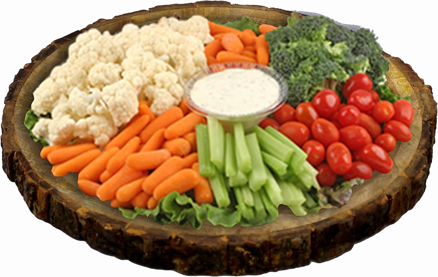 KLEO Serving Tray Platter Dish for Home and Kitchen Tableware Serveware - Wooden - 12" & 16" Diameter - Brown