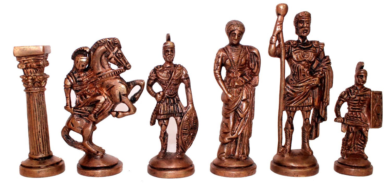 StonKraft Brass Wooden Chess Pieces Pawns Chessmen Figure Figurine Pieces Coins