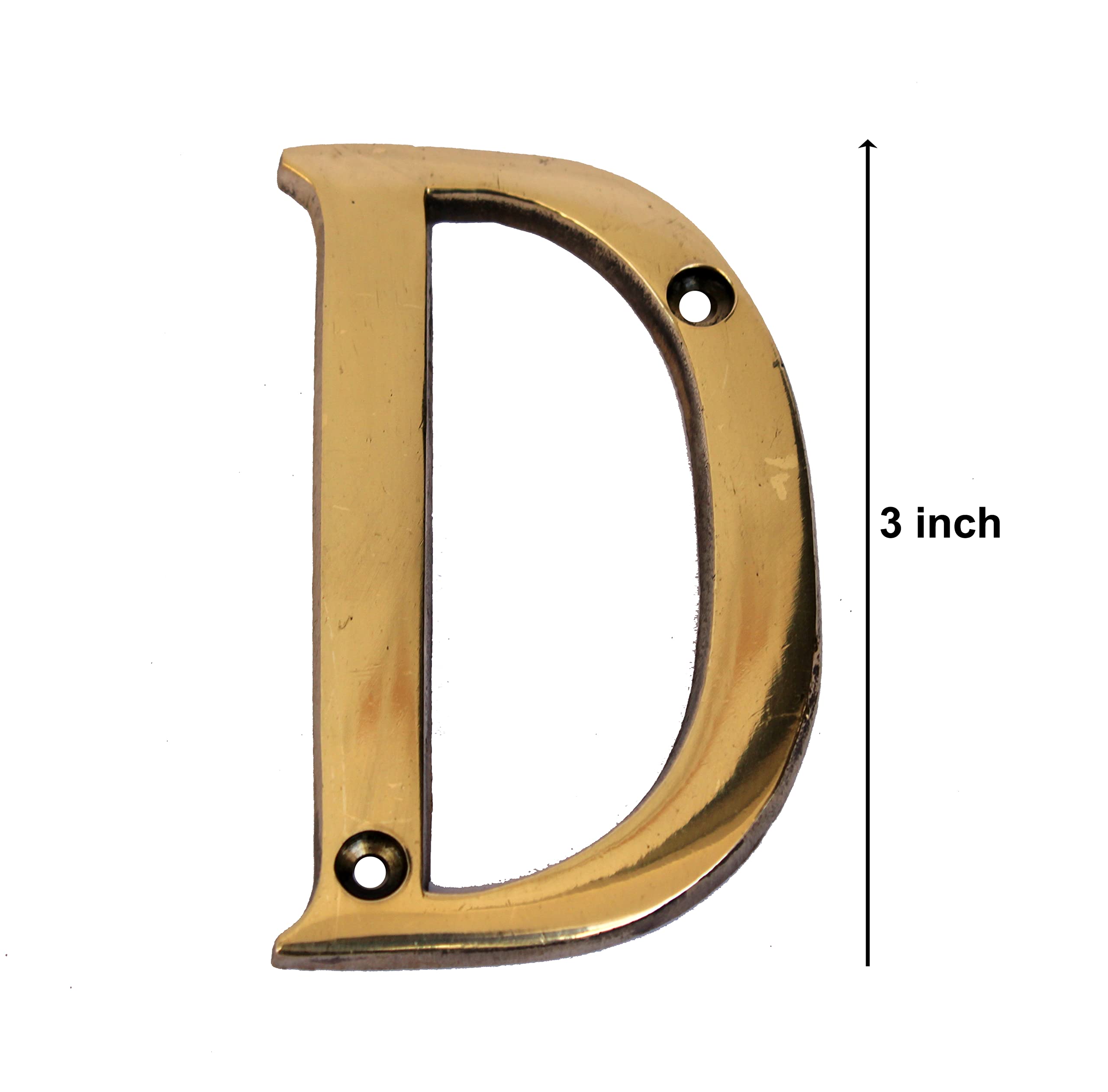 eSplanade - Brass House Hotel Door Name Alphabets - Wall Door Plaque Letter Alphabets - 3" Inches - Golden ("All Alphabet-3")