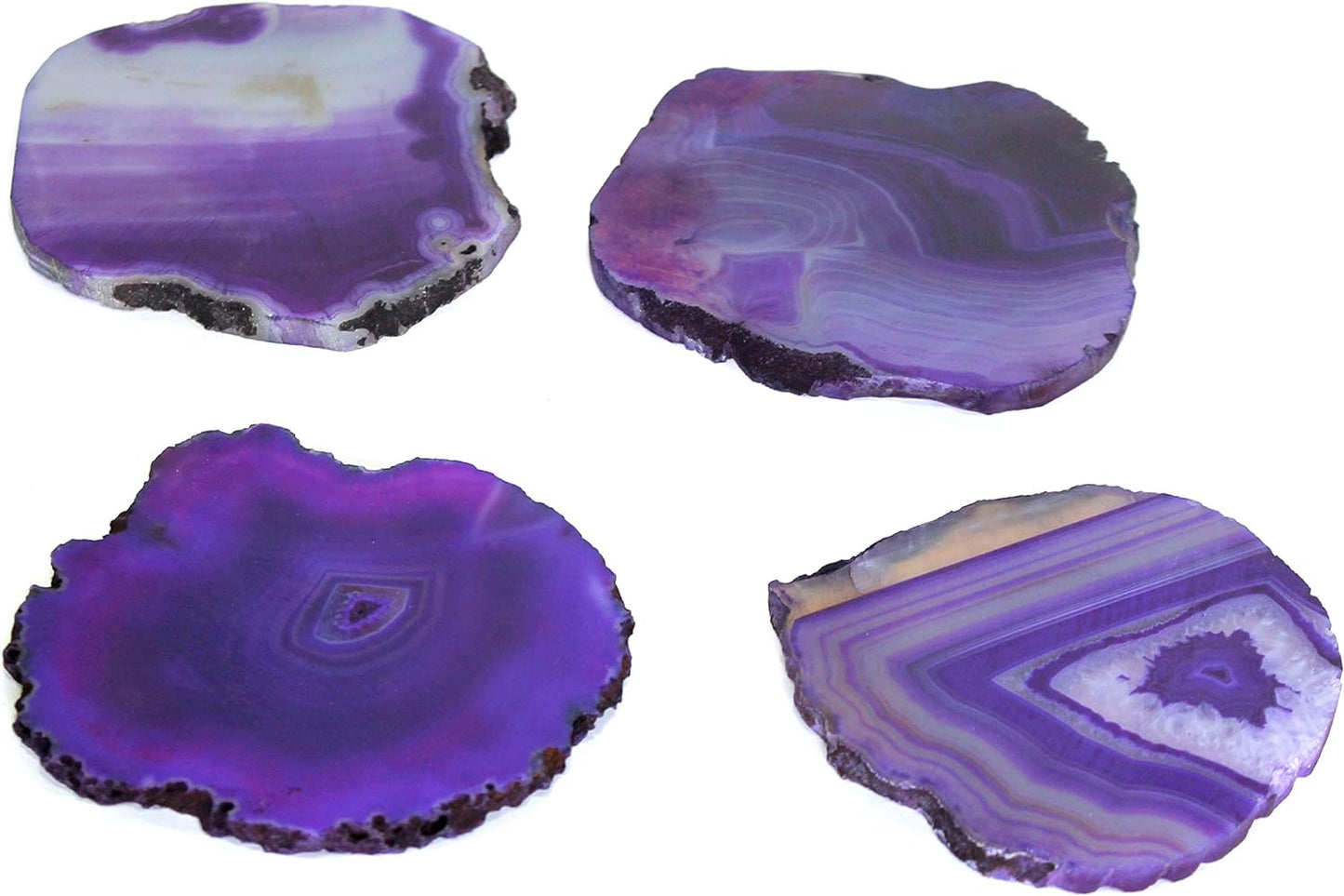 eSplanade Natural Agate Coasters Bar Beer Coffee Tea Coaster - Set of 4 Coasters - Perfect Table Accessories Tableware (Multicolour))