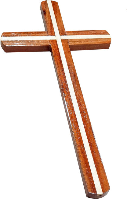 StonKraft Jesus Christ Cross Catholic Wooden Crucifix for Wall, Church Chapel Decoration