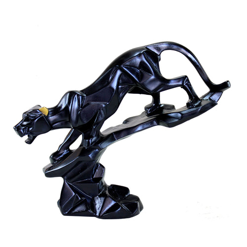 eSplanade Resin Black Panther Sculpture Statue Figurine Showpiece | Statement Decorative Item Home Decor - 9.5