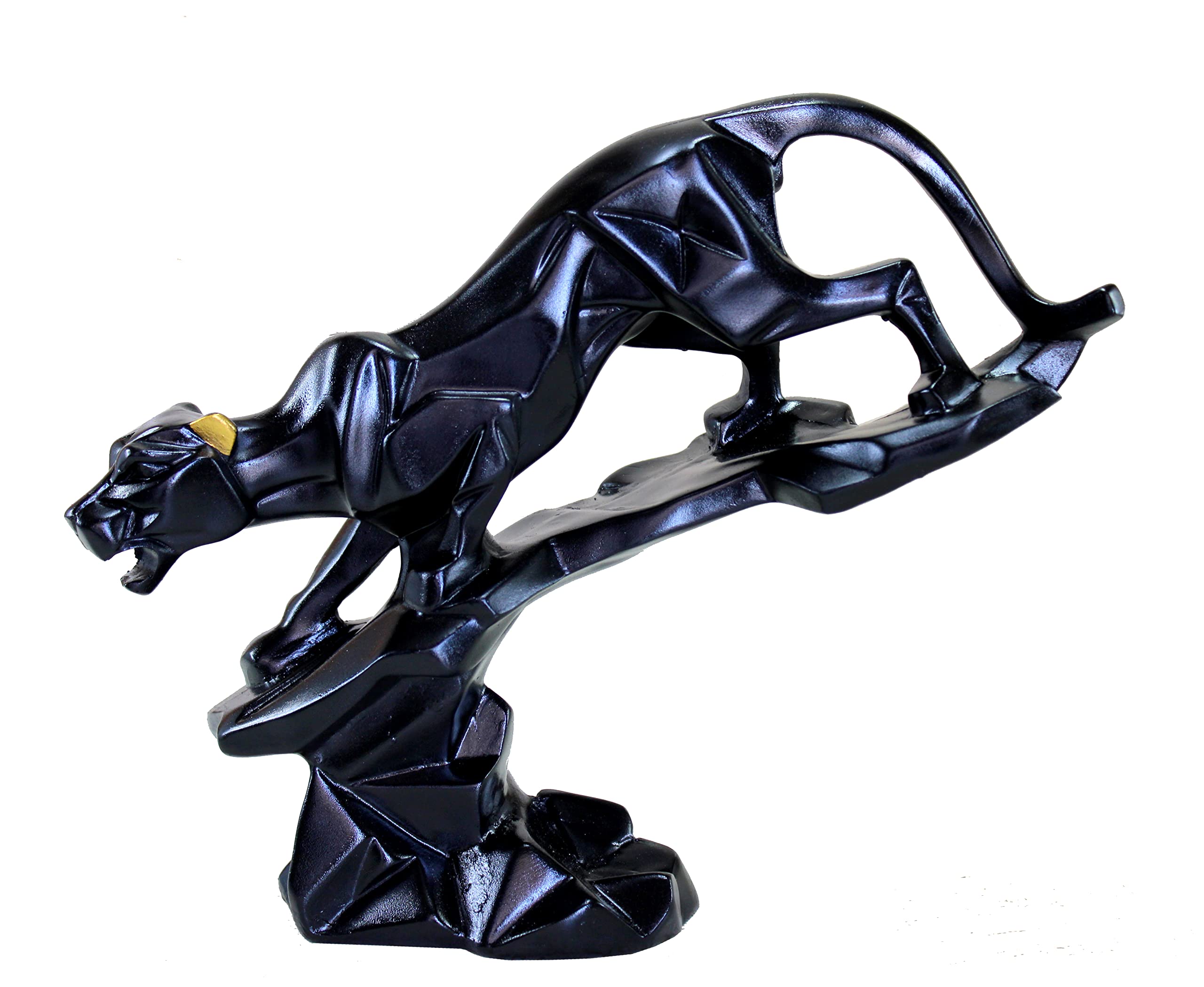 eSplanade Resin Black Panther Sculpture Statue Figurine Showpiece | Statement Decorative Item Home Decor - 9.5" Inches (Length)