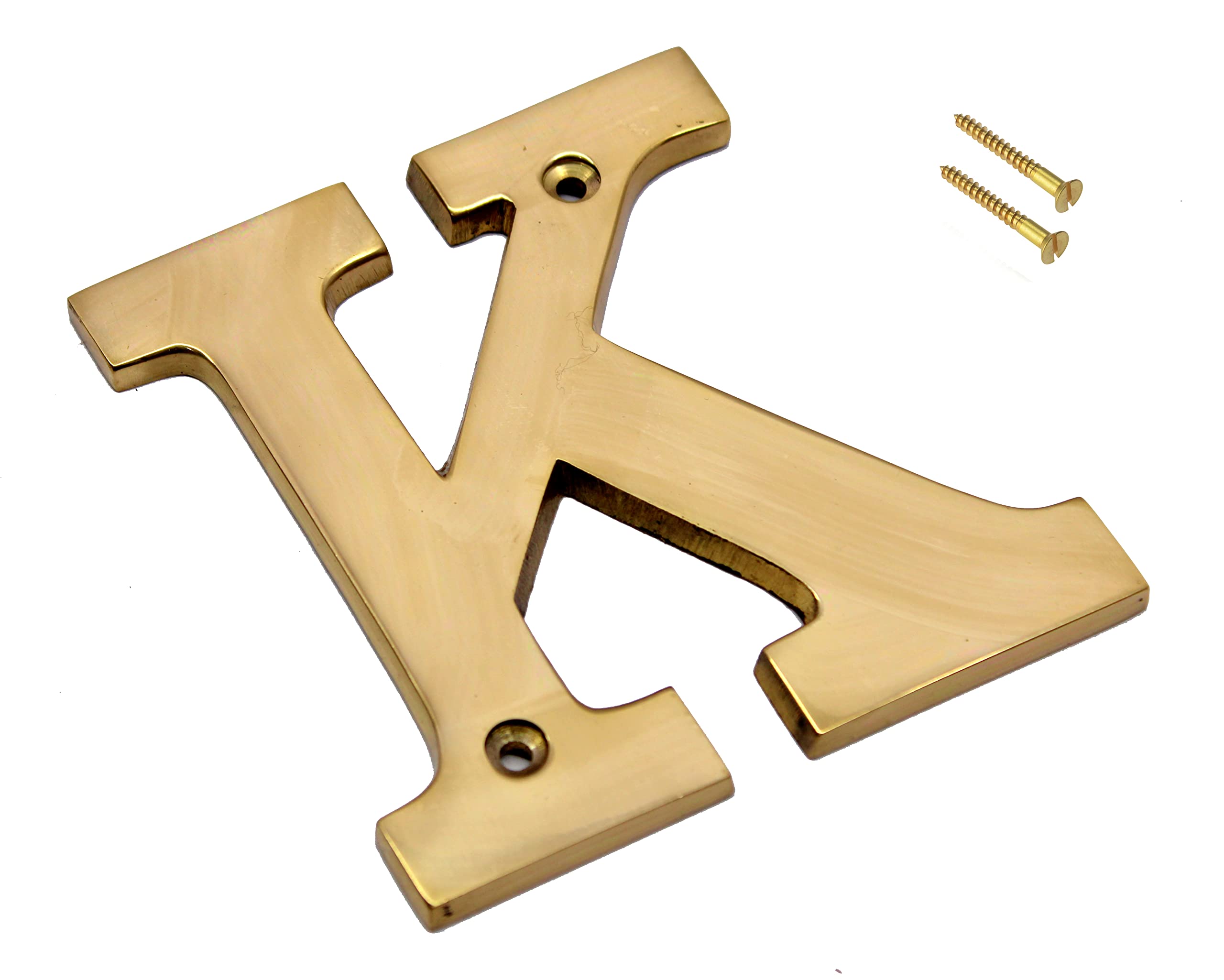 eSplanade Brass House Hotel Door Name Alphabets - Wall Door Plaque Alphabet Letter - Golden - 4" Inches (All Alphabets- 4")