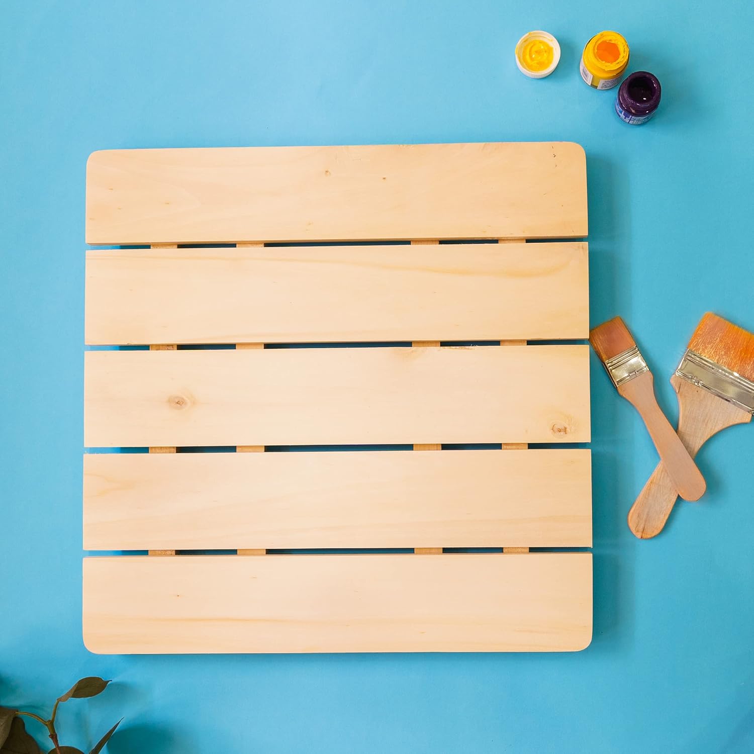 IVEI Wooden DIY Blank Name Plate Base Wood Sheet Craft - Plain Wooden Board Cutouts for Painting Wooden Sheet Craft, Decoupage, Resin Art Work & Decoration (Square, Rectangular, Circular)