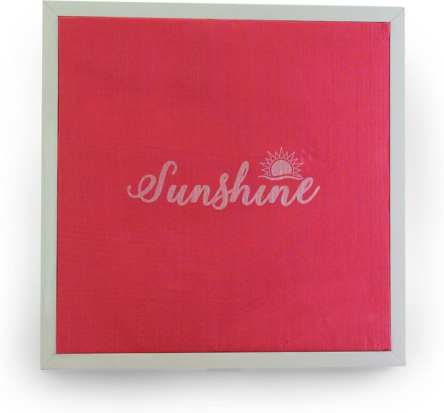 IVEI Framed Pink Linen Pin Board Bulletin Board for Wall Memory Memo with Wooden Frame |Hanging Board Picture Board for Home Office Decor, Cute Vision Board with Push Pin - Sunshine, Dream