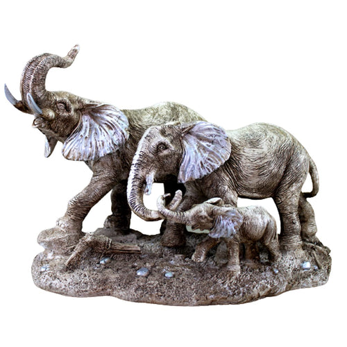 eSplanade Resin Elephant Pair Sculpture or Showpiece Feng Shui Vastu Brings Goodluck Home Decor (1609)