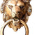 eSplanade Brass Lion Face Mouth Door Knocker, Door Accessories, Gate Knocker
