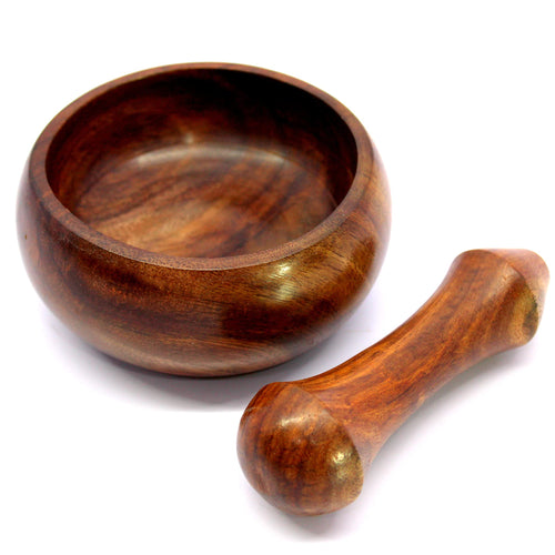 KLEO Wooden Mortar and Pestle Set as Spices, Medicine Grinder Masher - Okhli and Musal - 3