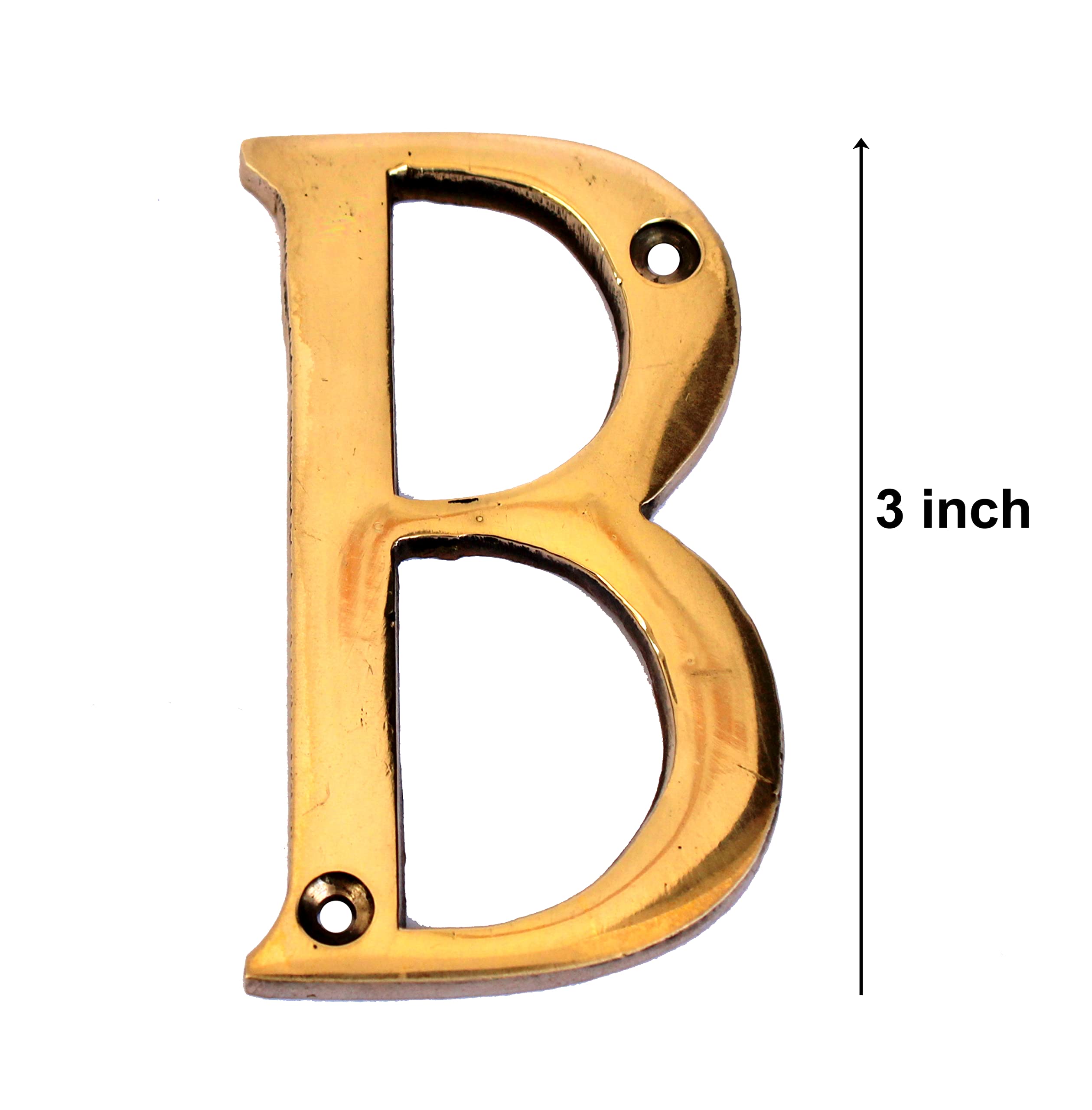 eSplanade - Brass House Hotel Door Name Alphabets - Wall Door Plaque Letter Alphabets - 3" Inches - Golden ("All Alphabet-3")