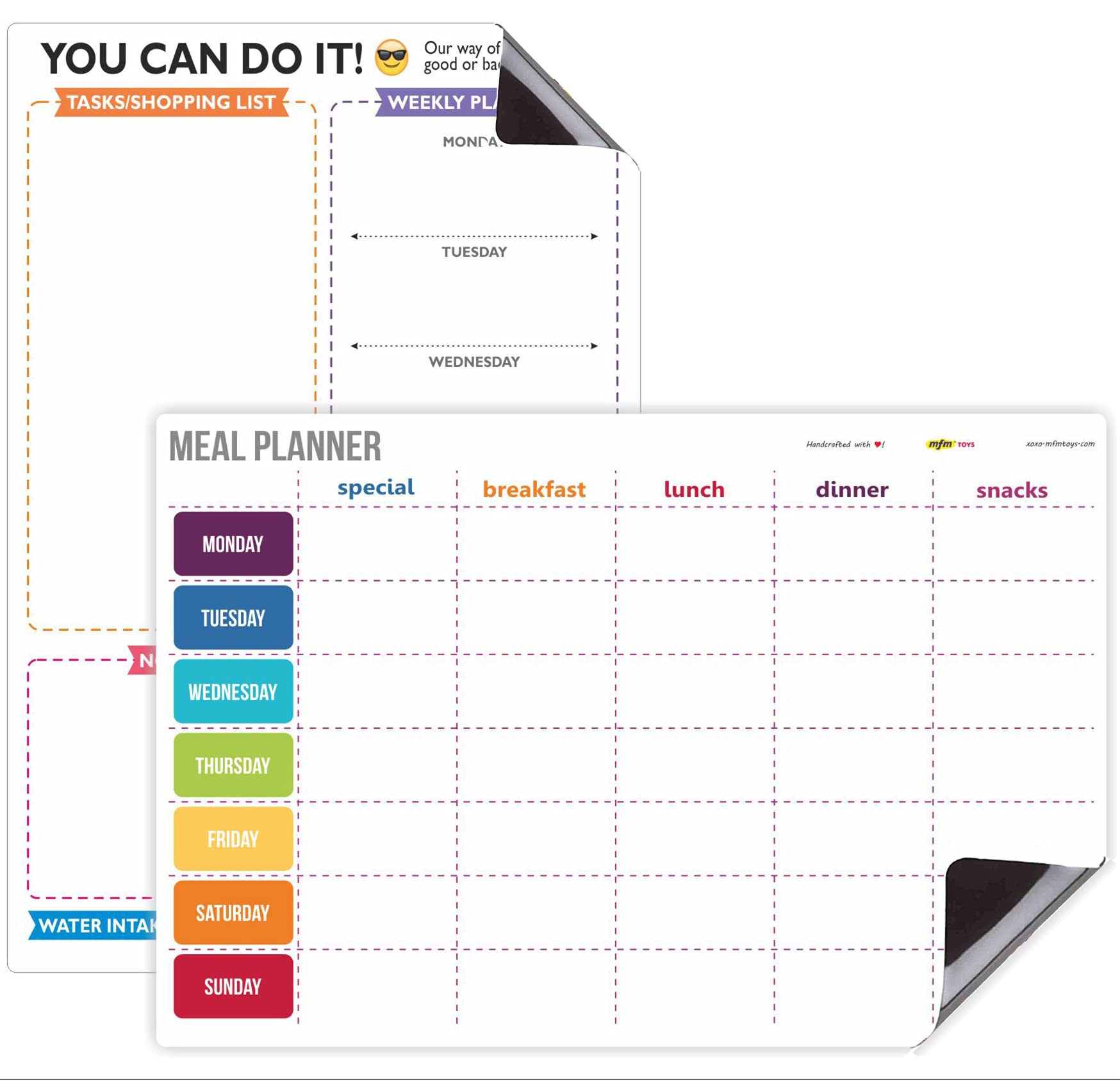 mfm toys fridge magnet write-erase A4 size notepads planners! (Boss lady planner)- Multi color