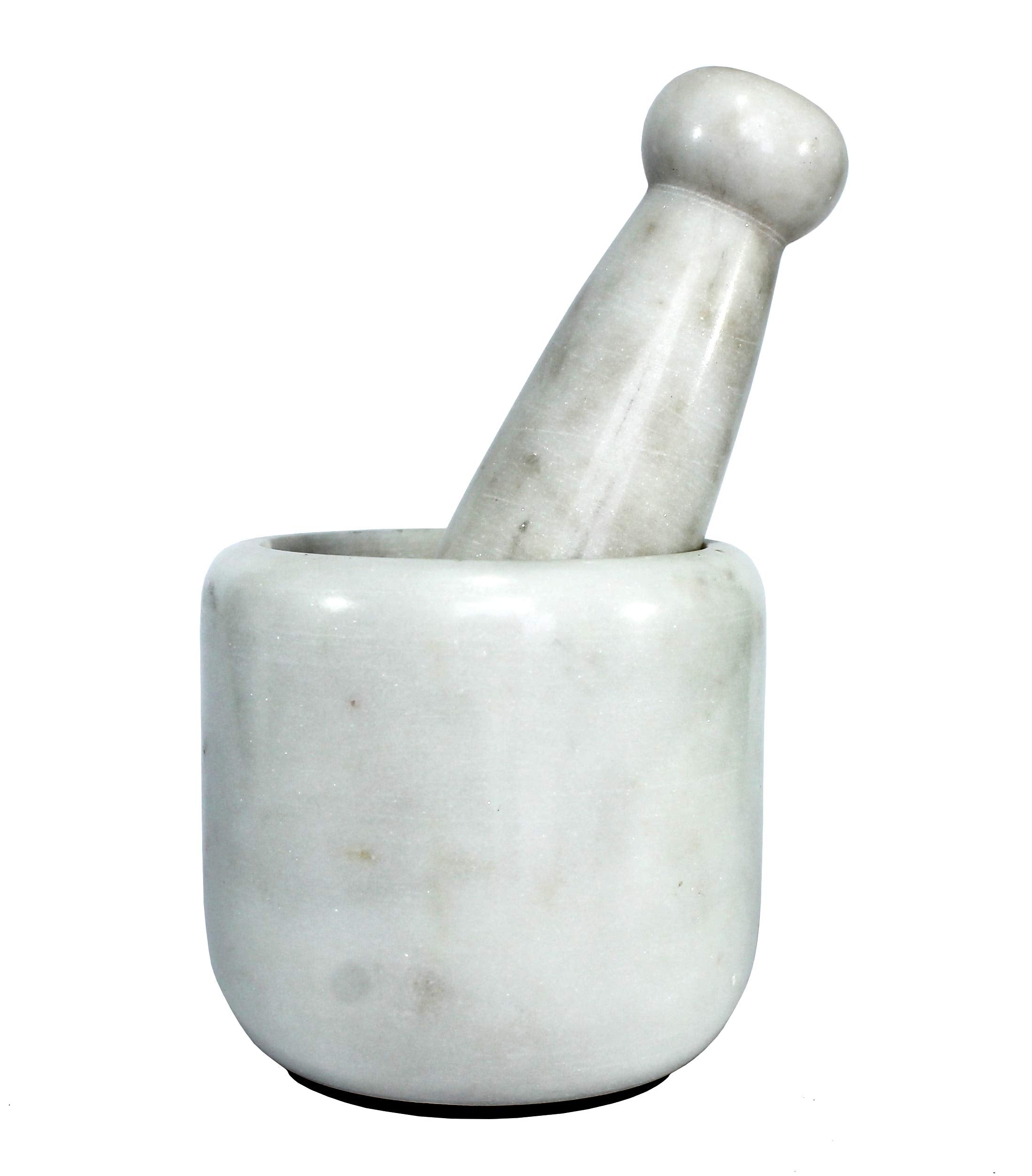 KLEO Natural Stone Mortar and Pestle Set as Spice Grinder, Medicine Masher - Okhli and Musal (All Colours)