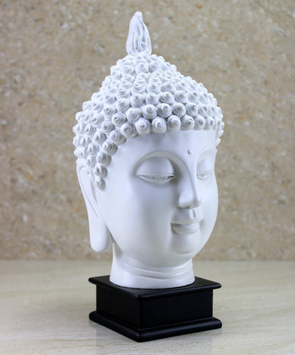 eSplanade Buddha Head Statue for Home Decor | Resin Buddha Face Showpiece for Living Room, Meditation, Office Table Desk, Shelf | Tibetan Buddhist Idol | Zen or Yoga Figurine Gifts | Blue, 12 Inch