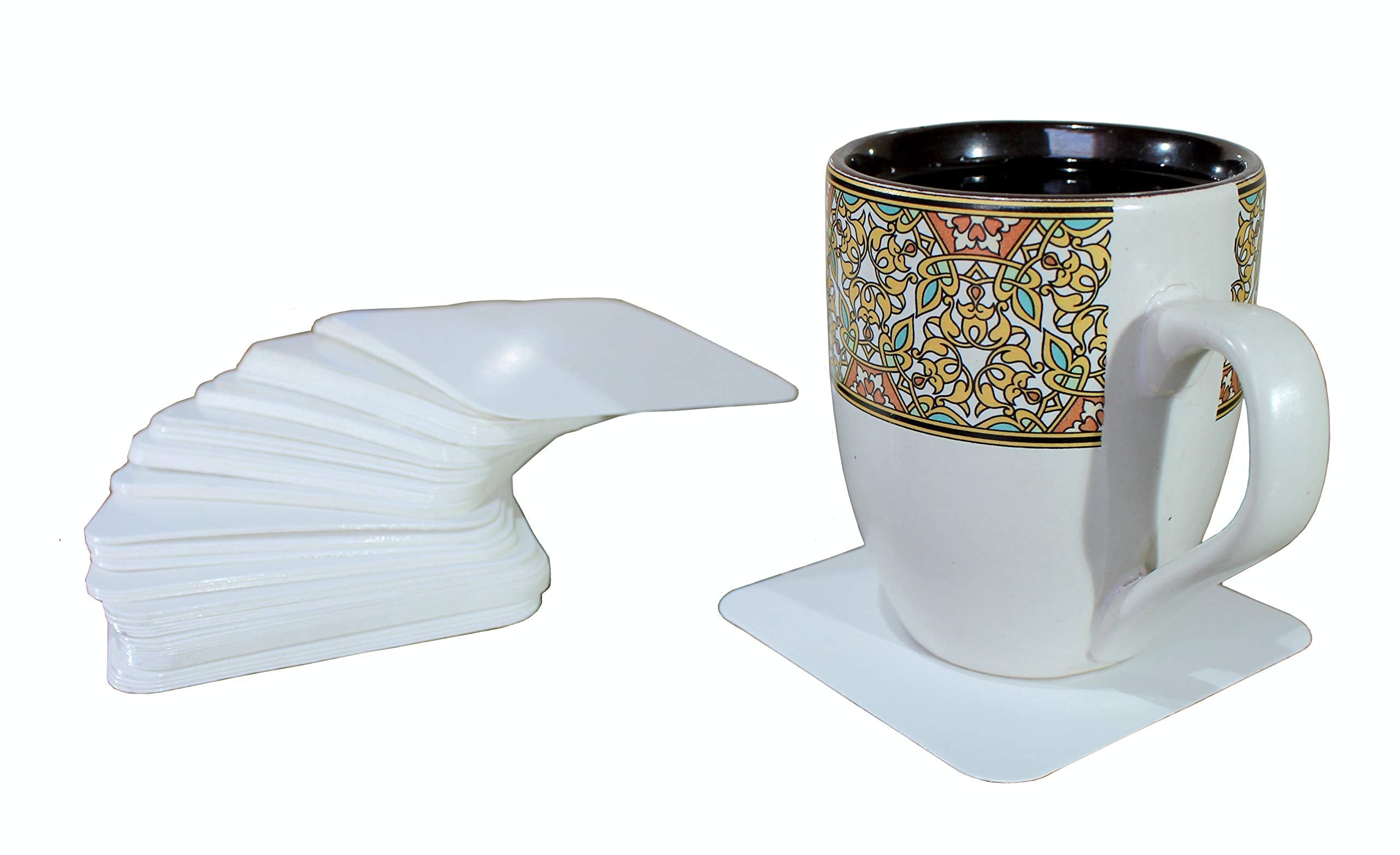 eSplanade Disposable Paper Coasters - Use and Throw Reversible Paper Coasters