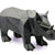 eSplanade Resin Rhino Rhinoceros Sculpture Figurine Showpiece | Decorative Items - Home Decor | Black - 10" Inches Length