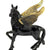 eSplanade Brass Flying Angel Horse Pegasus Showpiece Figurine Sculpture - Decorative Items - Home Decor - Black - 6" Inches (Length)