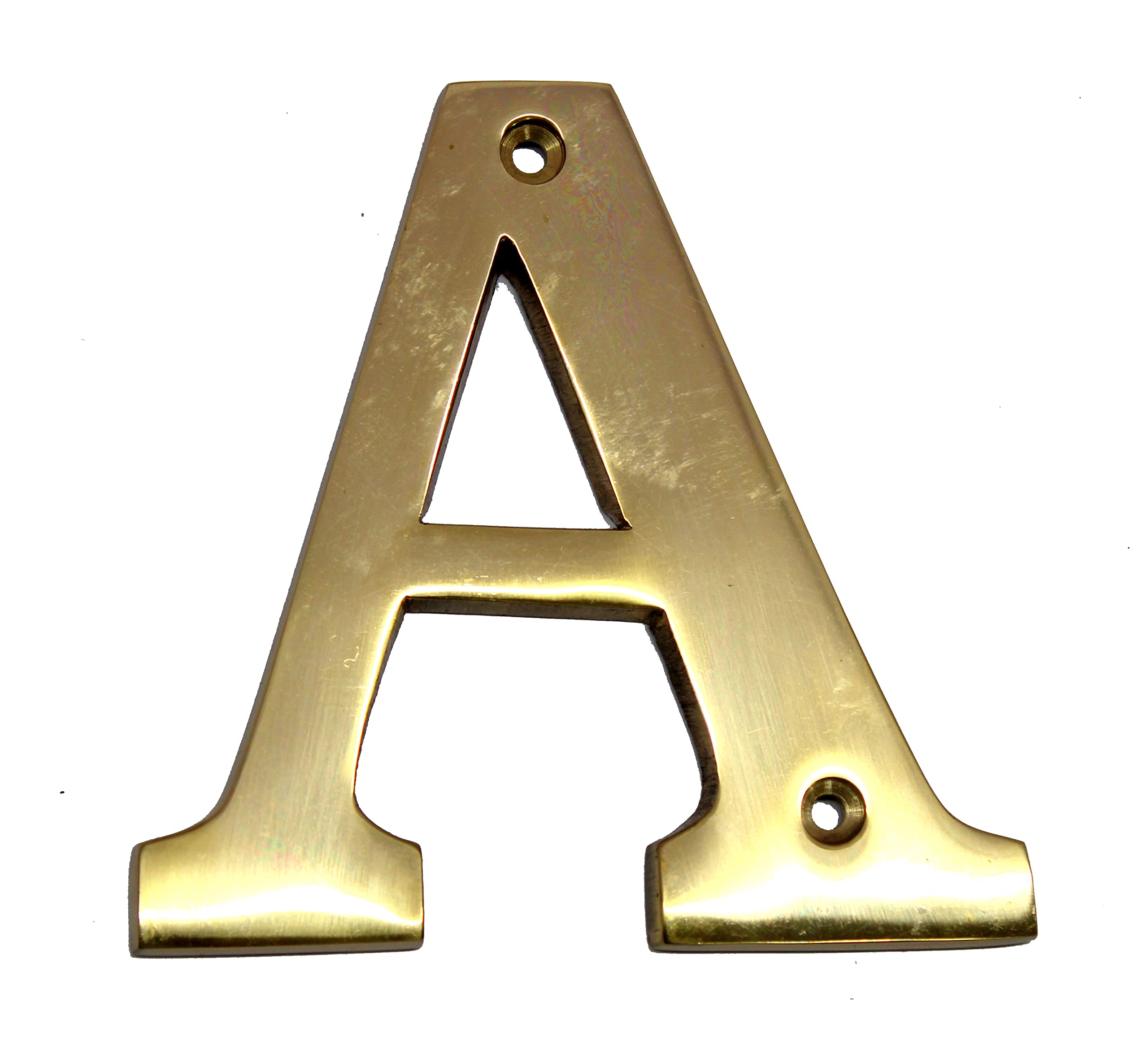 eSplanade Brass House Hotel Door Name Alphabets - Wall Door Plaque Alphabet Letter - Golden - 4" Inches (All Alphabets- 4")