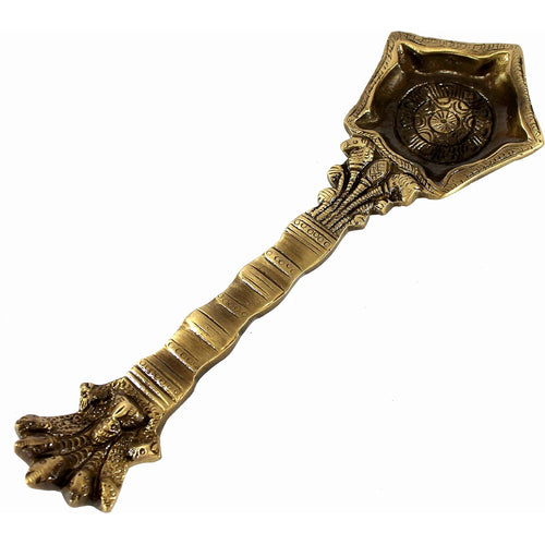 Brass Panchmukhi Nag Head Pooja Diya | Home Decor | Diya Deepak Deepam | Pooja Articles - Oil Lamp, Pooja Diya, Puja Spoon - 8.5