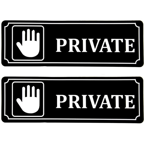 eSplanade Private Entry Restricted Sign Sticker Decal - Easy to Mount Weather Resistant Long Lasting Ink Size (9
