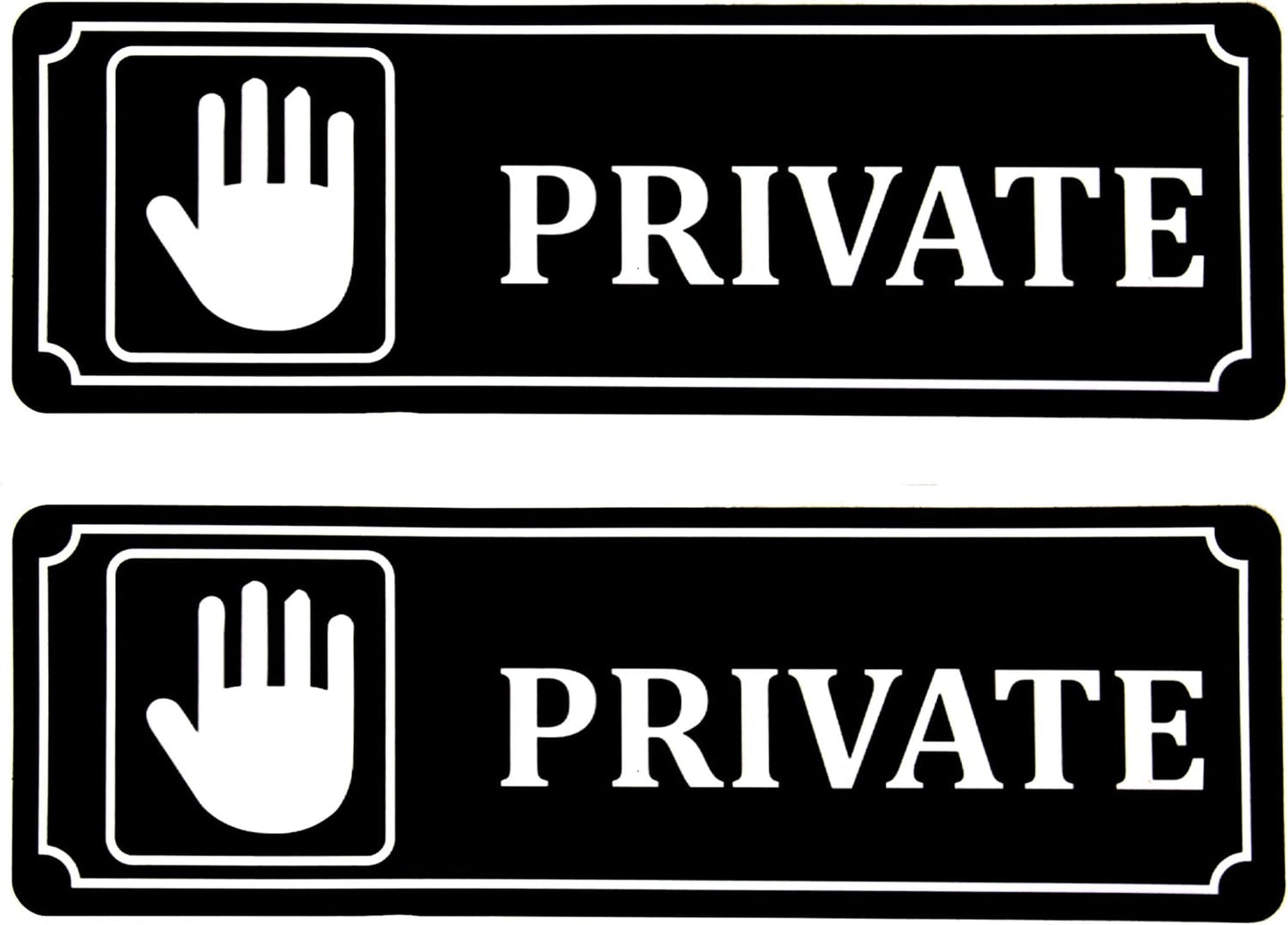 eSplanade Private Entry Restricted Sign Sticker Decal - Easy to Mount Weather Resistant Long Lasting Ink Size (9" x 3")