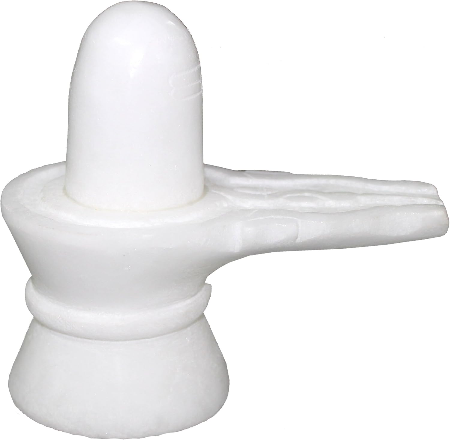 StonKraft Marble Shiva Lingam Shiv Ling Idol Murti Statue Adiyogi (White Lingam)