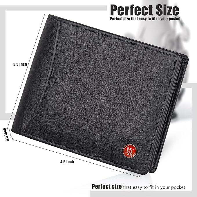 HORNBULL Migul Black Leather Wallet for Men