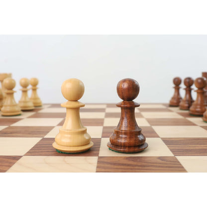 Royal Chess Mall Professional Staunton Chess Pieces Only Chess Set, Sheesham and Boxwood Wooden Chess Set, 4.1-in King, Tournament Chess Set, Weighted Chess Pieces (3.4 lbs)