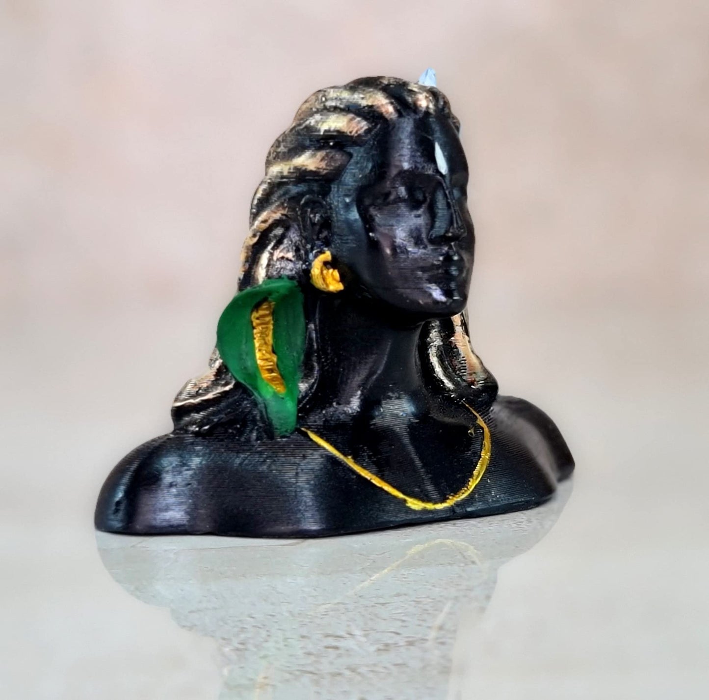 eSplanade Resin Shiva Shiv Adiyogi Natraj Idol Murti Sculpture - Black - 3" Inches