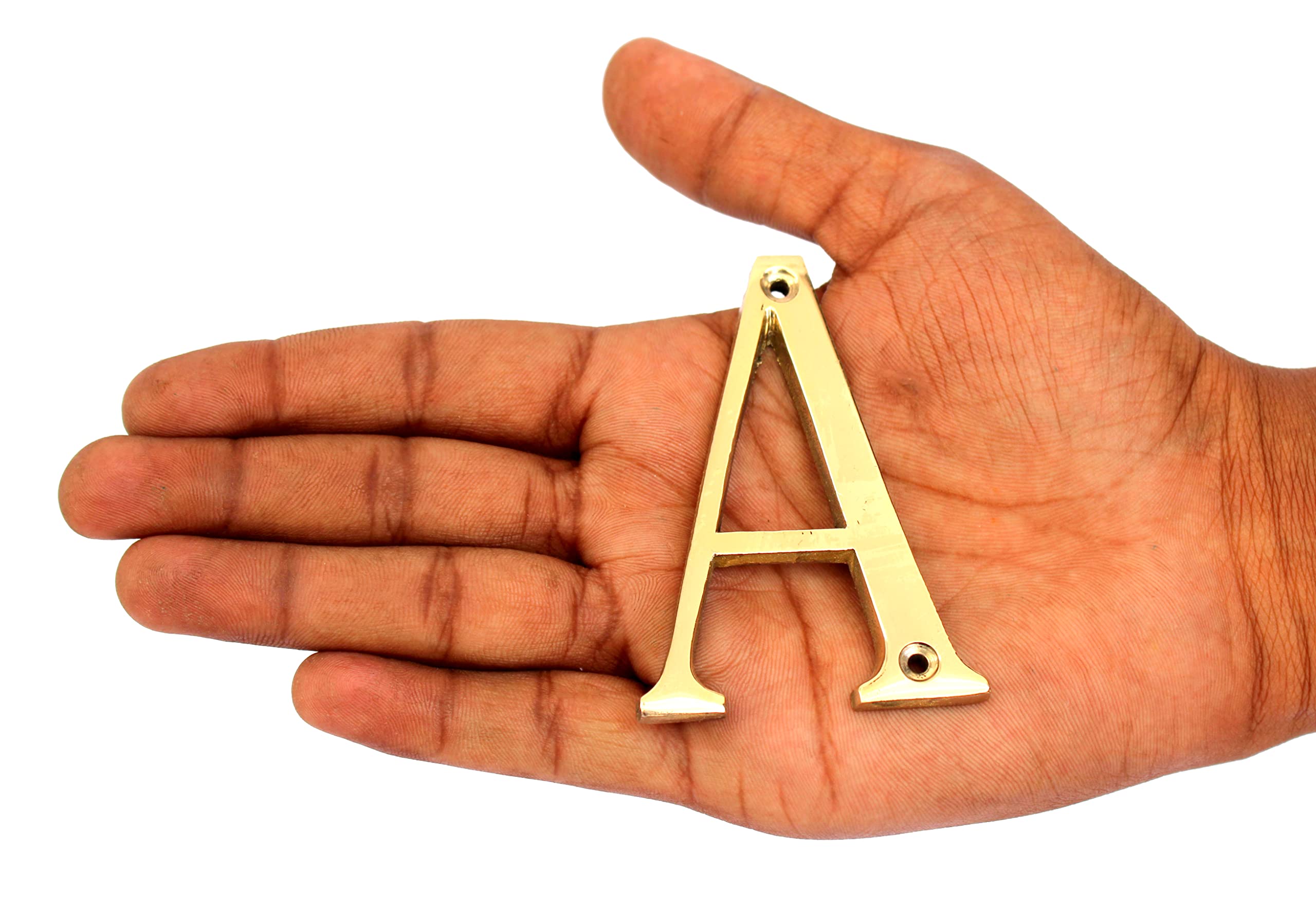 eSplanade - Brass House Hotel Door Name Alphabets - Wall Door Plaque Letter Alphabets - 3" Inches - Golden ("All Alphabet-3")