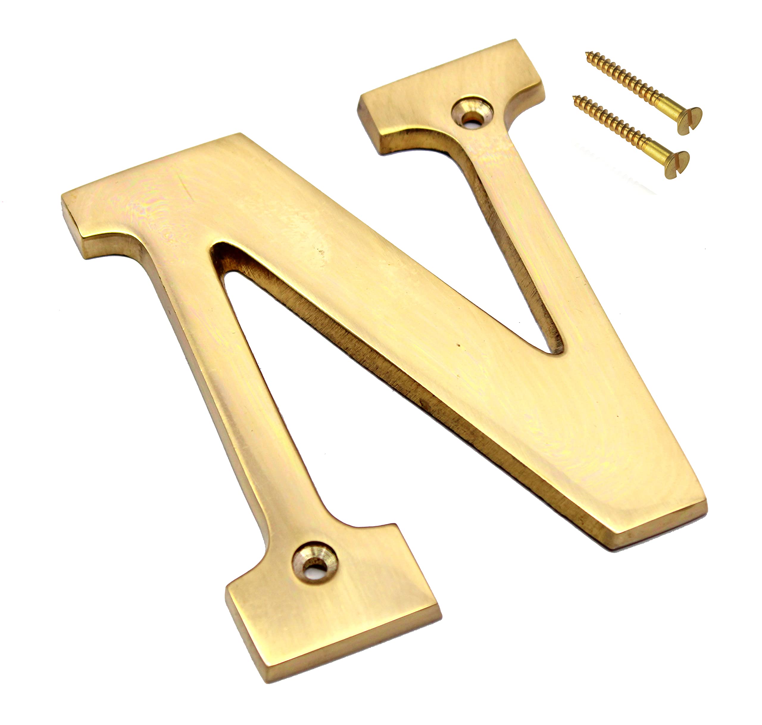 eSplanade Brass House Hotel Door Name Alphabets - Wall Door Plaque Alphabet Letter - Golden - 4" Inches (All Alphabets- 4")