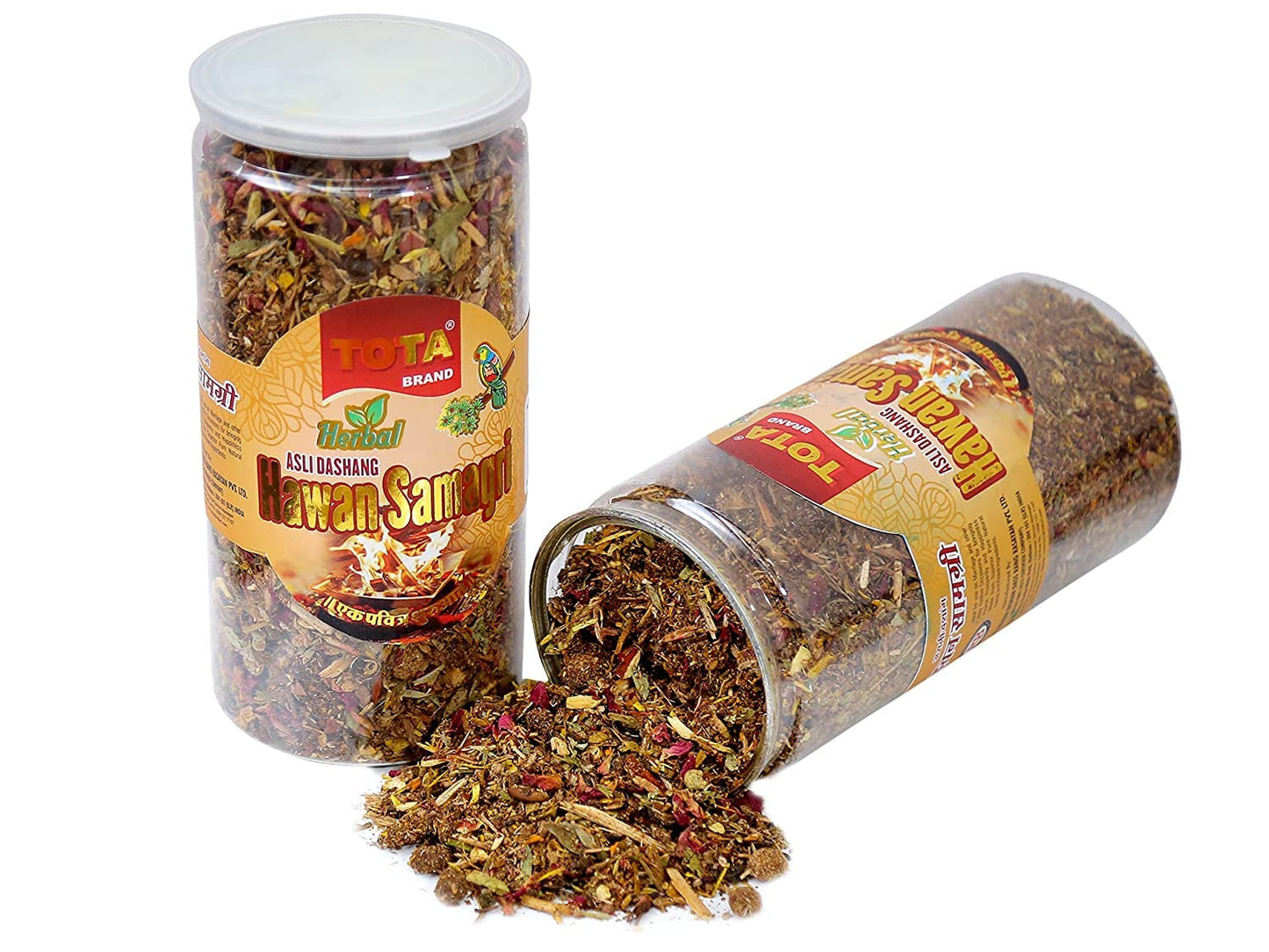 Tota Hawan Samagri for Pooja - 400gm Jar |100% Pure Havan Samagri Dhoop with 38 Type of Natural Herbs for Hawan kund, Durga Puja, Home Pooja, Yagya,Diwali and Other Occassions