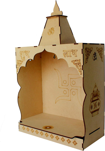 eSplanade DIY MDF Temple Puja Mandir Temple for Home shop Office | Build Your Own Mandir | Pooja Articles