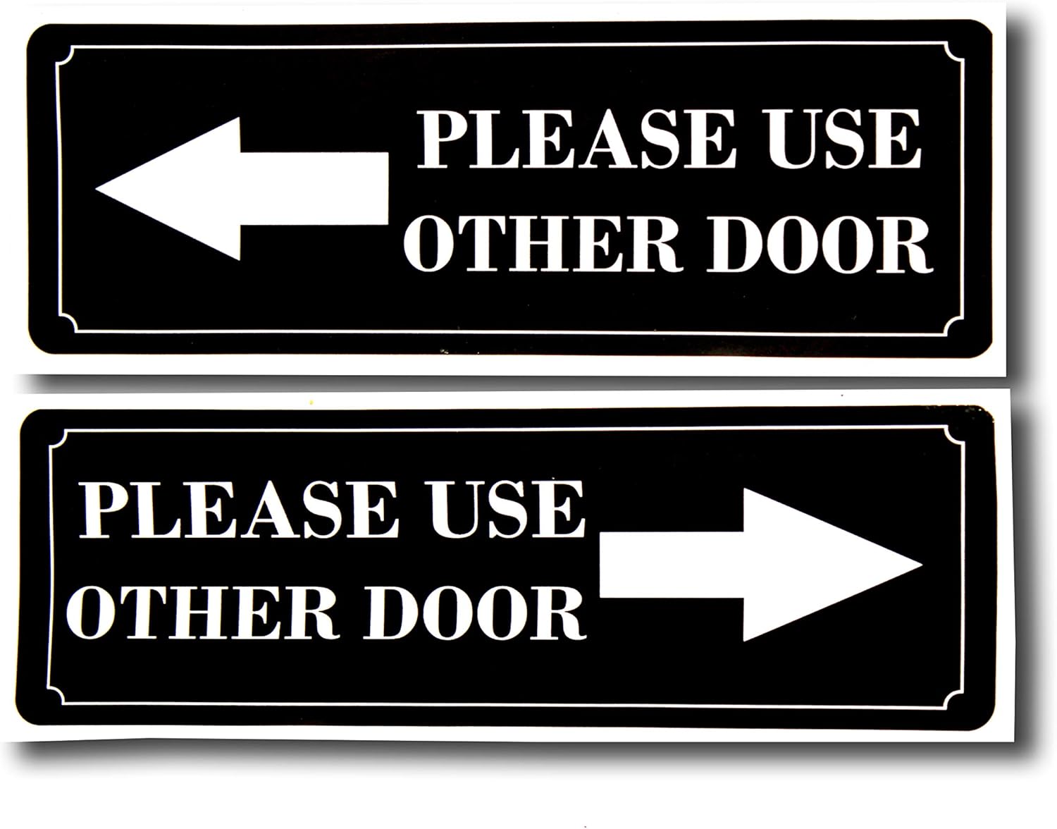 eSplanade Please USE Other Door/Different Door Sign Sticker Decal - Easy to Mount Weather Resistant Long Lasting Ink Size (9" x 3")