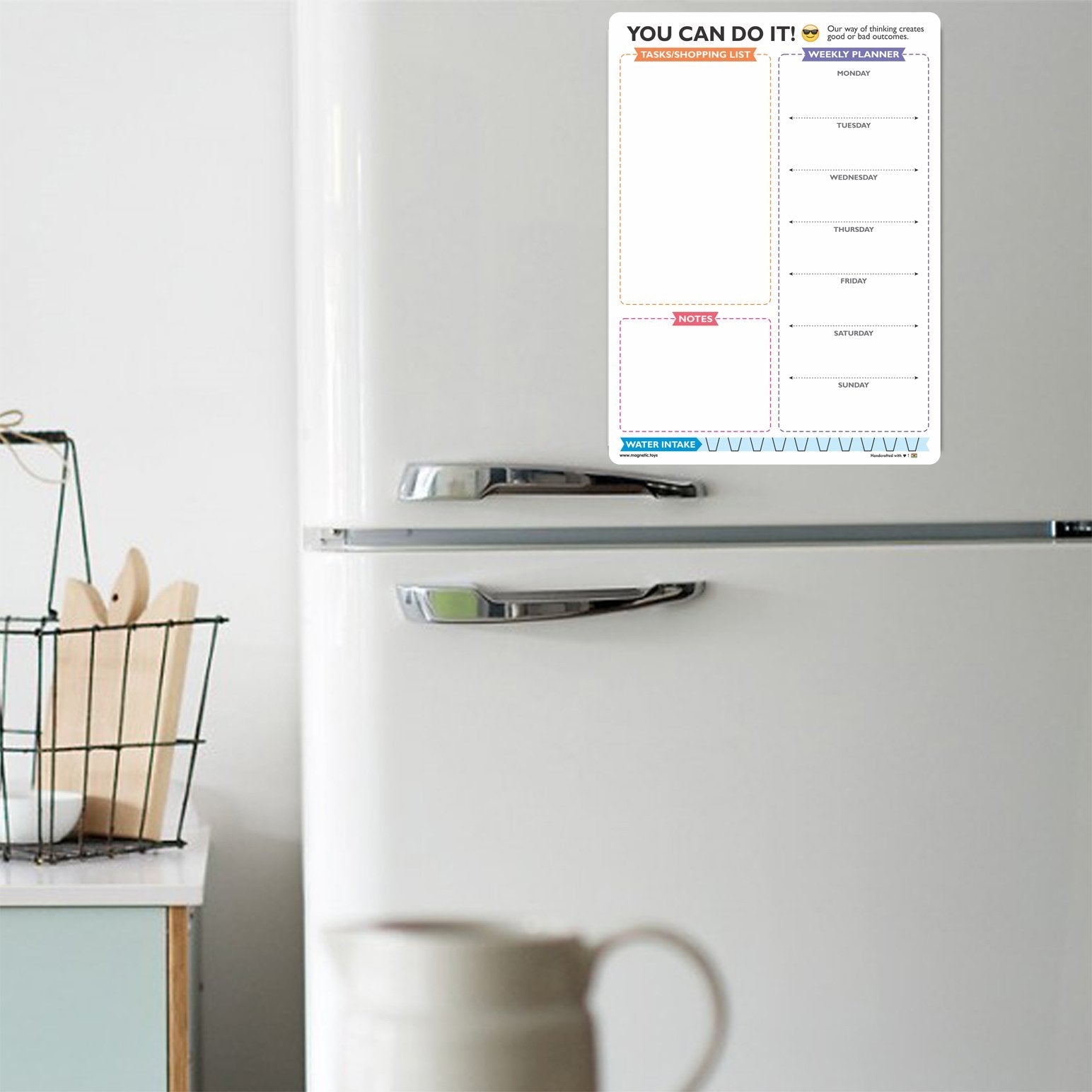 mfm toys fridge magnet write-erase A4 size notepads planners! (Boss lady planner)- Multi color