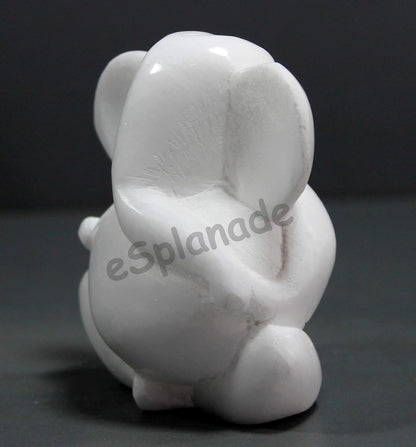 ESPLANADE Ganesha Brass Showpiece | Home Decor | Ganesh Ganesha Ganpati Ganapati Murti Idol (3" Marble)