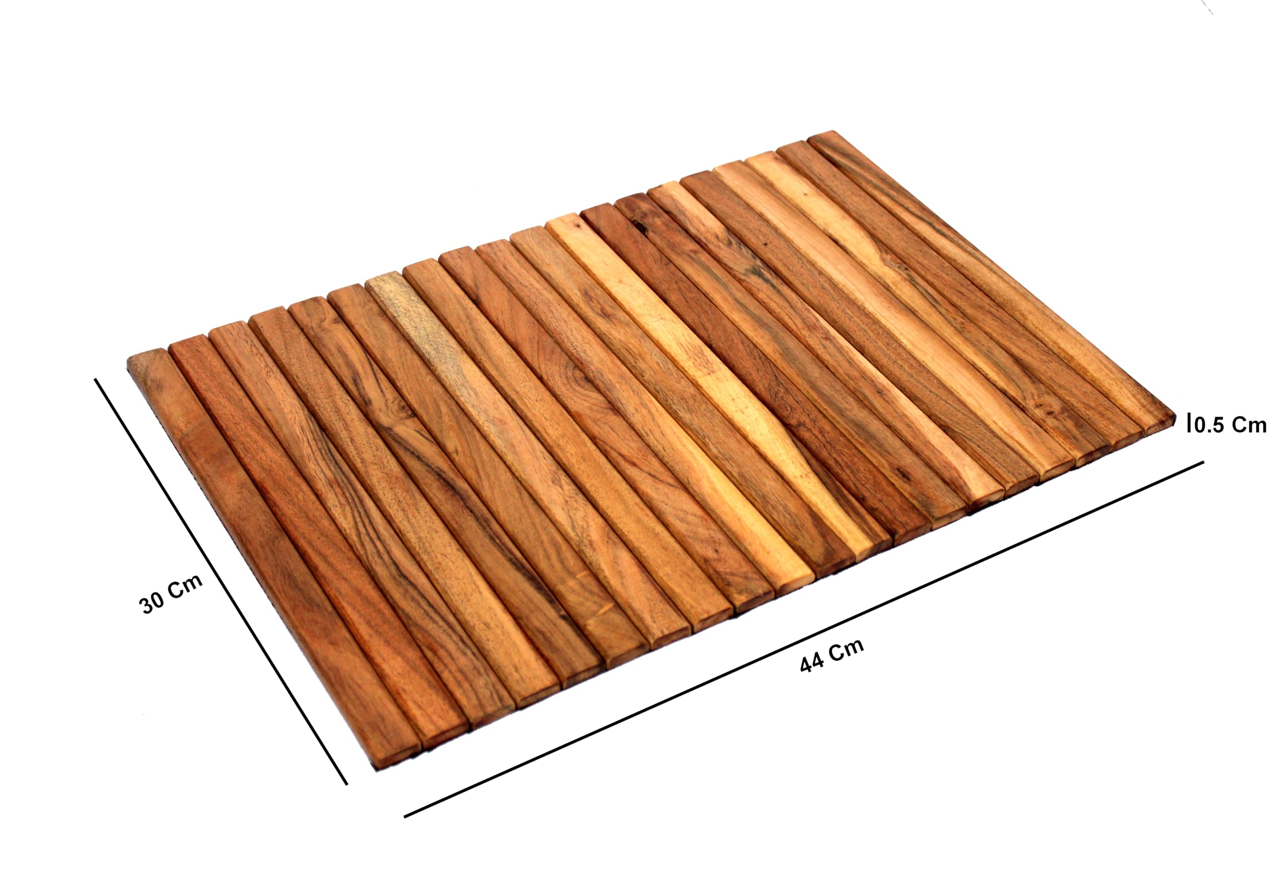 KLEO Sofa Armrest Tray - Handcrafted Acacia Wood Tambour Tray | Flexible & Foldable Dining Table Mat | Water Resistant & Stain Proof | Ideal for Food, Drinks, Snacks, Cup Coaster