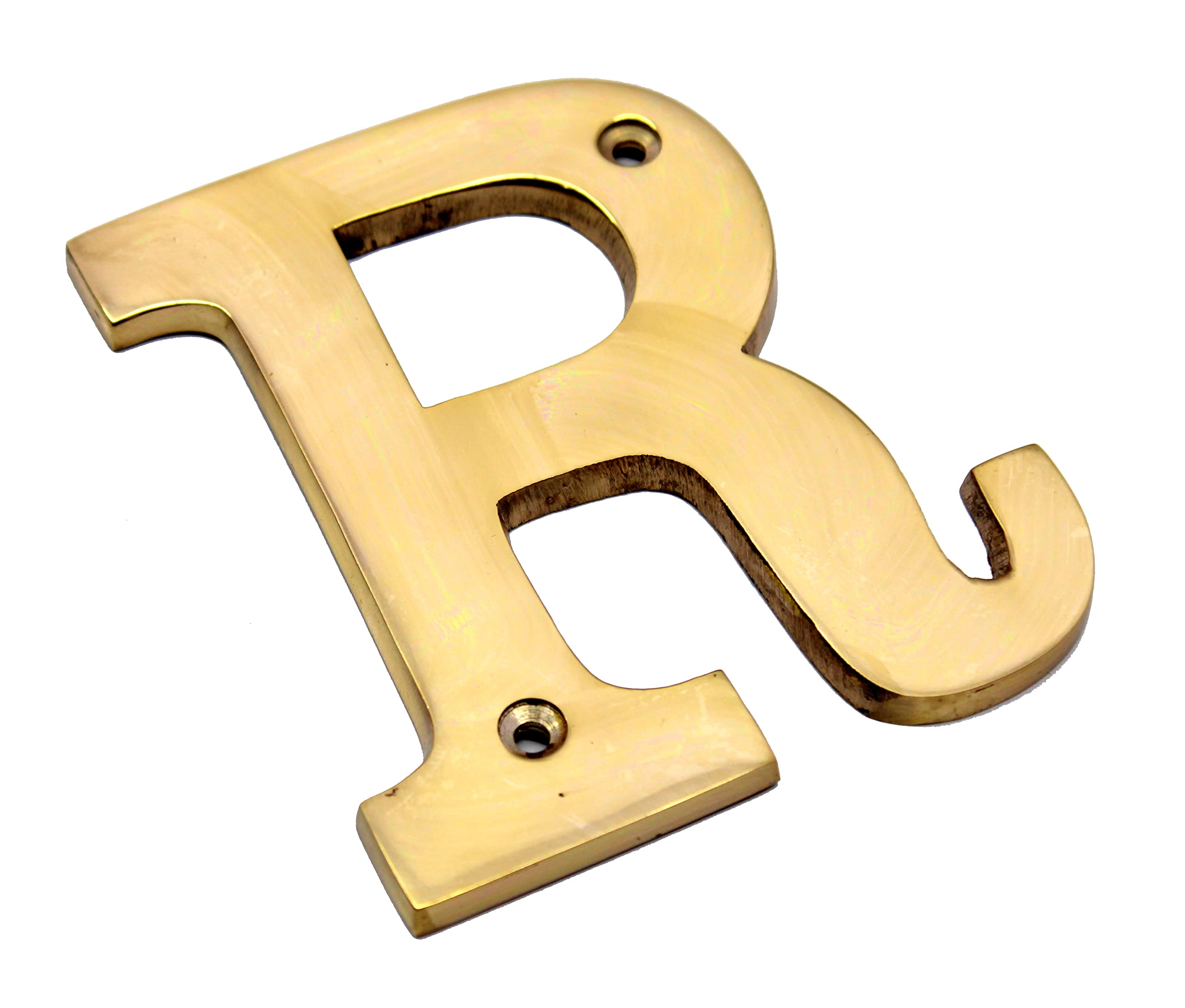 eSplanade Brass House Hotel Door Name Alphabets - Wall Door Plaque Alphabet Letter - Golden - 4" Inches (All Alphabets- 4")