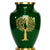 eSplanade Brass Cremation Urn Memorial Jar Pot Container | Full Size Urn for Funeral Ashes Burial | Tree Engraved Metal Urn | Green - 10" Inches