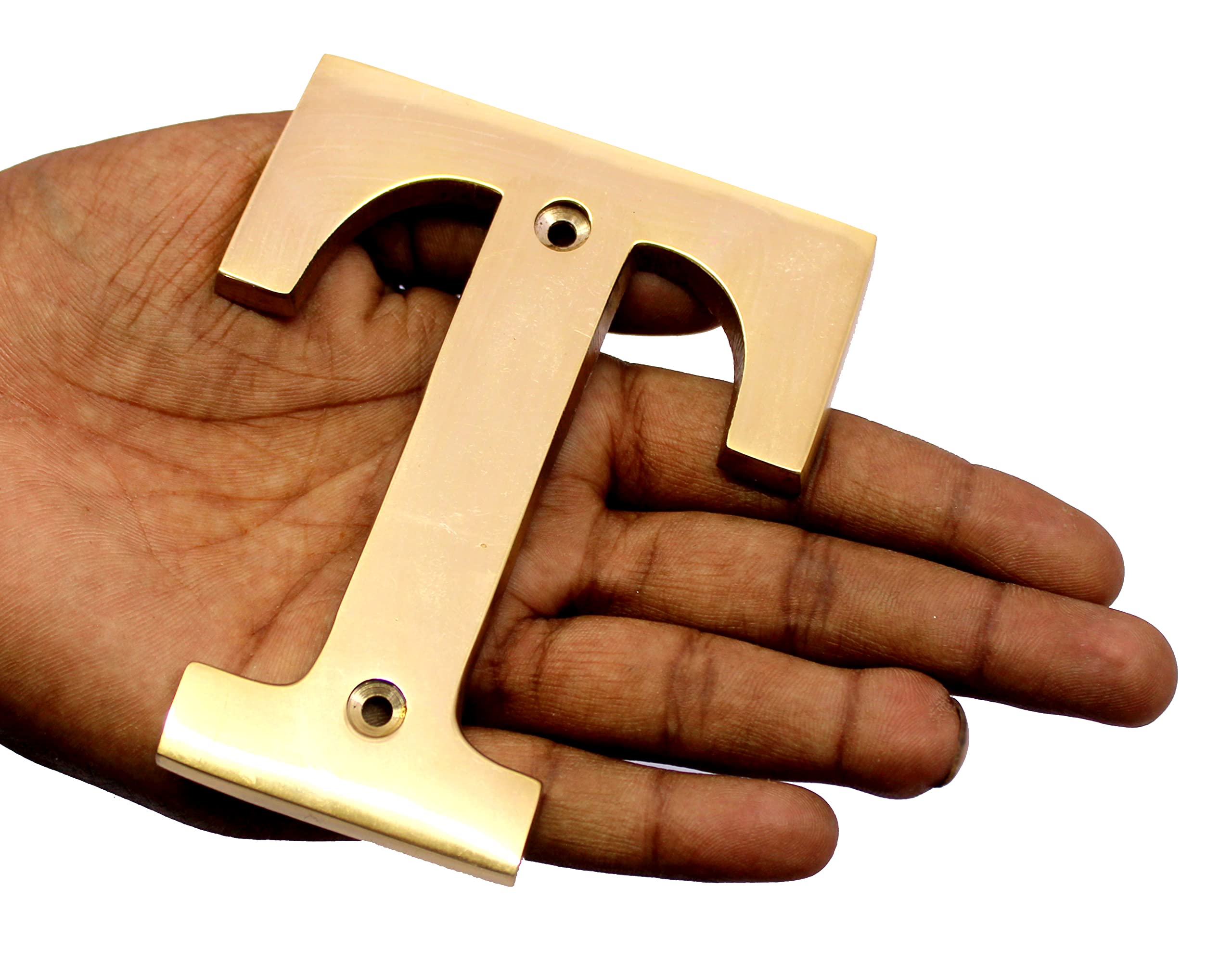 eSplanade Brass House Hotel Door Name Alphabets - Wall Door Plaque Alphabet Letter - Golden - 4" Inches (All Alphabets- 4")