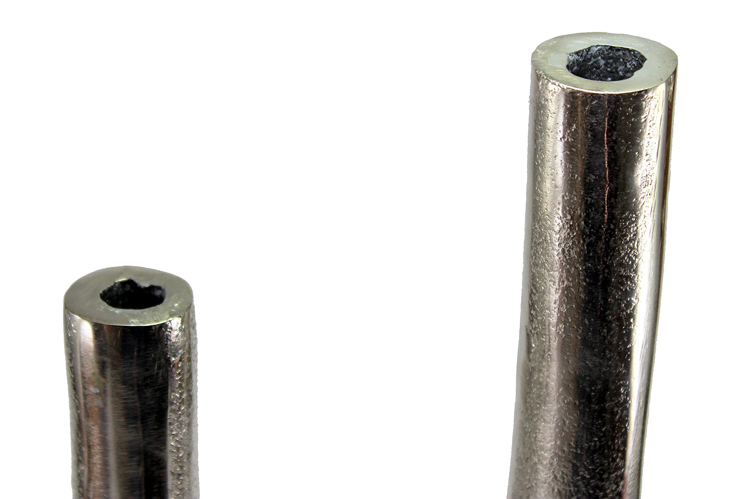 eSplanade Metal Flower Vase Flowerpot - Decorative Items Showpiece - Set of 2 | Home Decor Statement Piece for Showcase Foyer Table Desk | Silver , Copper