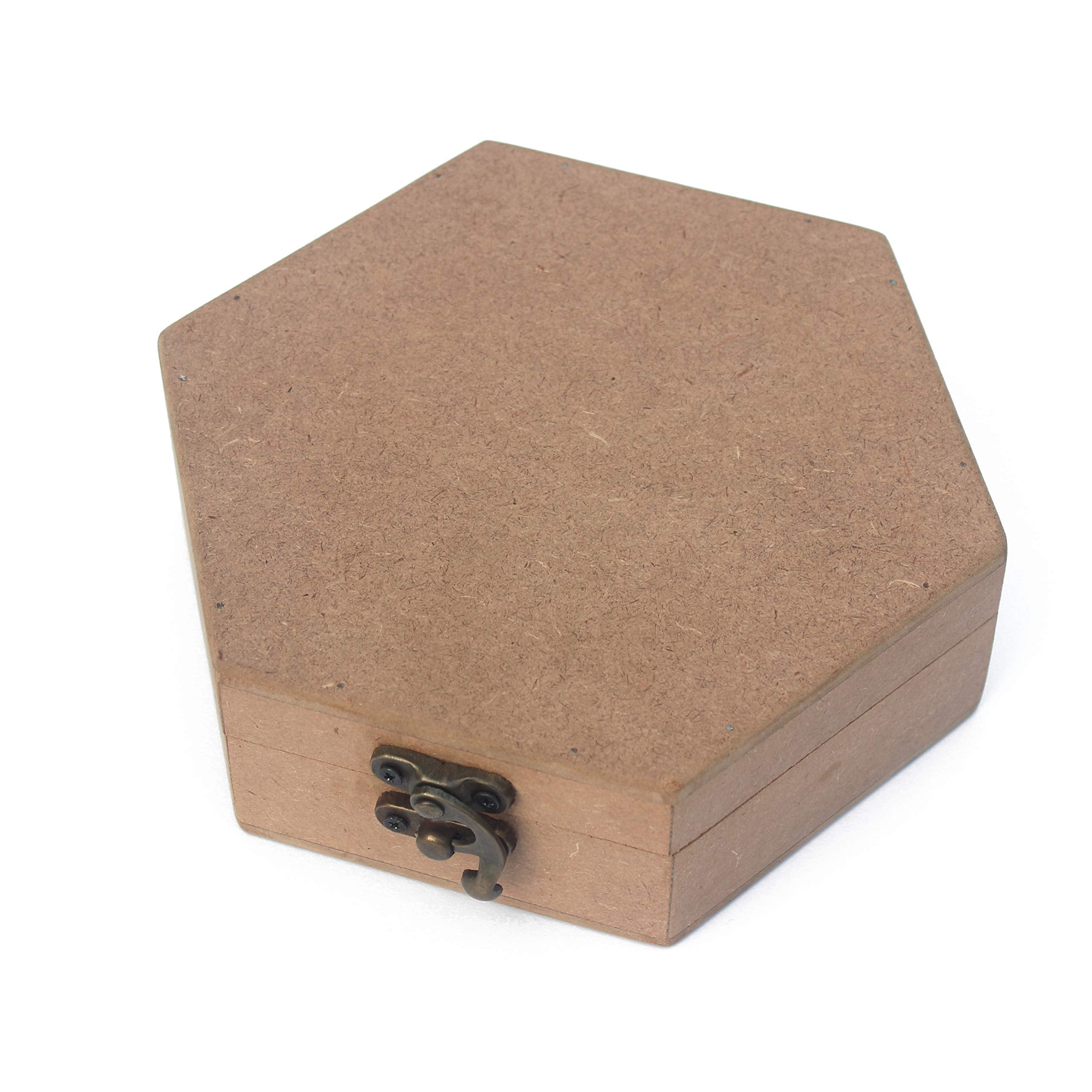 IVEI MDF Box - Wood Box DIY Craft Materials - Plain MDF Blank Box for Painting, Wooden Sheet Craft, Resin & Fluid Art, Mandala Art, Pyrography