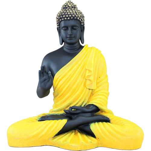 eSplanade Resin Meditating Buddha Showpiece | Home Decor | Idol Statue Figurine Murti | Tibetan Buddhist Statue - 14