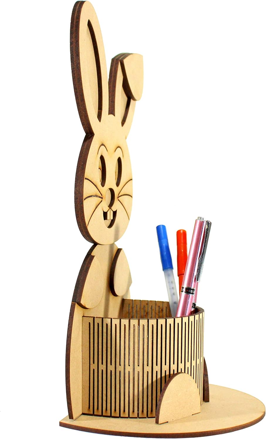 eSplanade DIY Wooden 3D Puzzle Rabbit - Desk Organizer, Pen Stand - Easy to Assemble