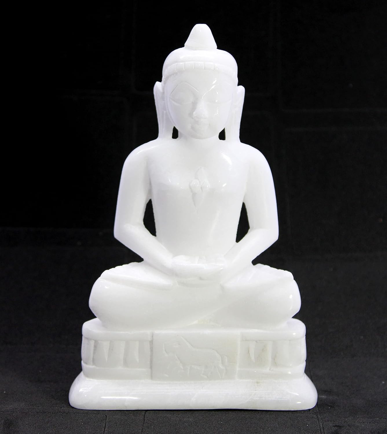 eSplanade Marble Stone Mahaveer Jain ji Mahavir Swami Murti Statue Idol Sculpture - 4.5", 6.5" Inches