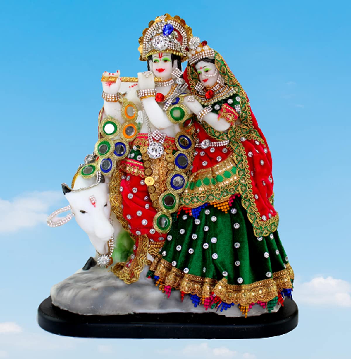 eSplanade Resin Radha Krishna Murti Idol Statue Sculpture for Home Temple and Decor